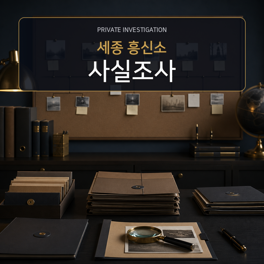세종 사실관계 조사 전문 흥신소