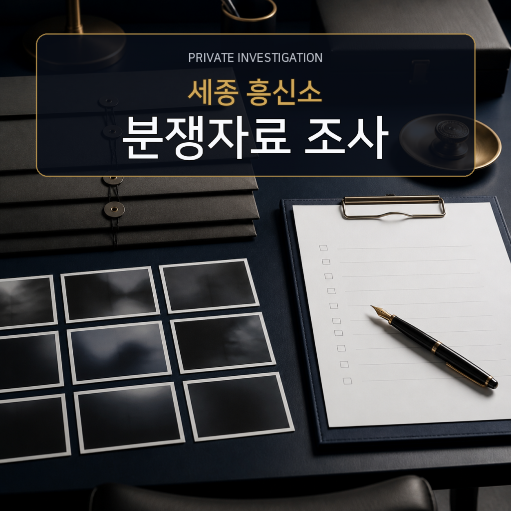 세종 분쟁자료 조사 전문 흥신소